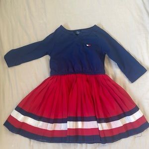 Tommy Hilfiger toddler dress red and blue